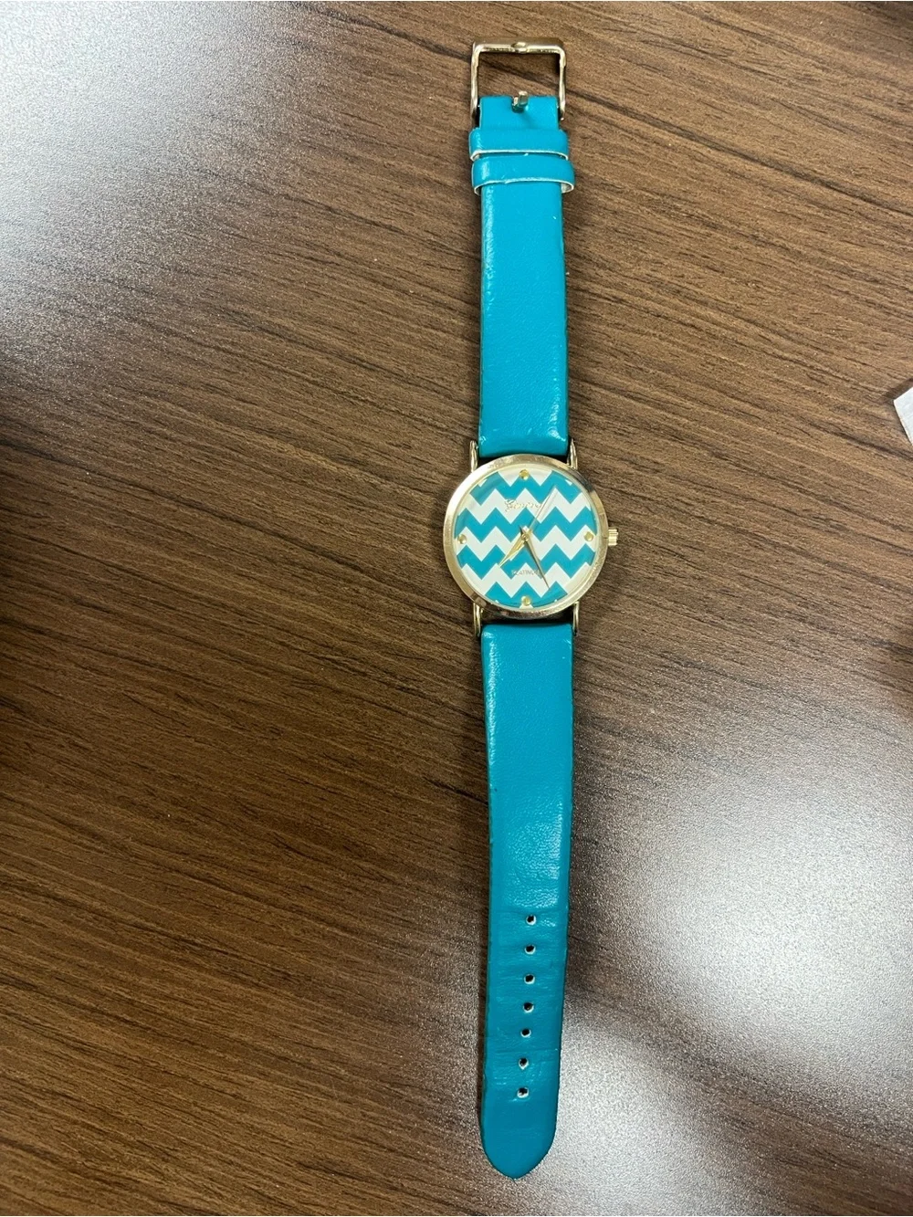 Turquoise Chevron Strap Watch - Unbranded